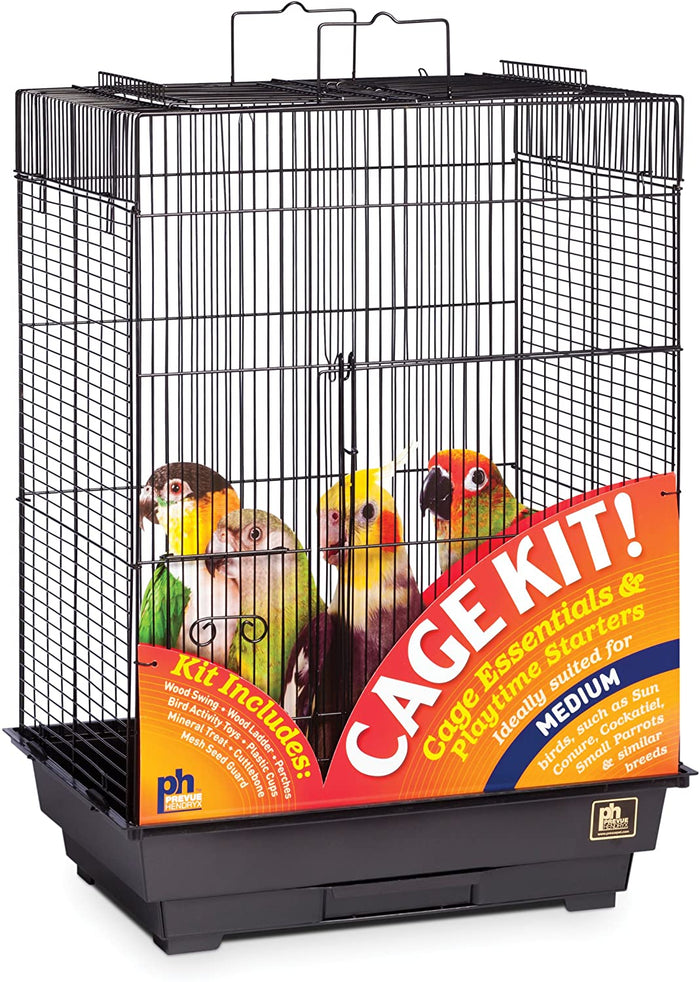 Prevue Hendryx Square Roof Bird Cage Kit - Black - 18 x 14 x 23 – Pet  Life