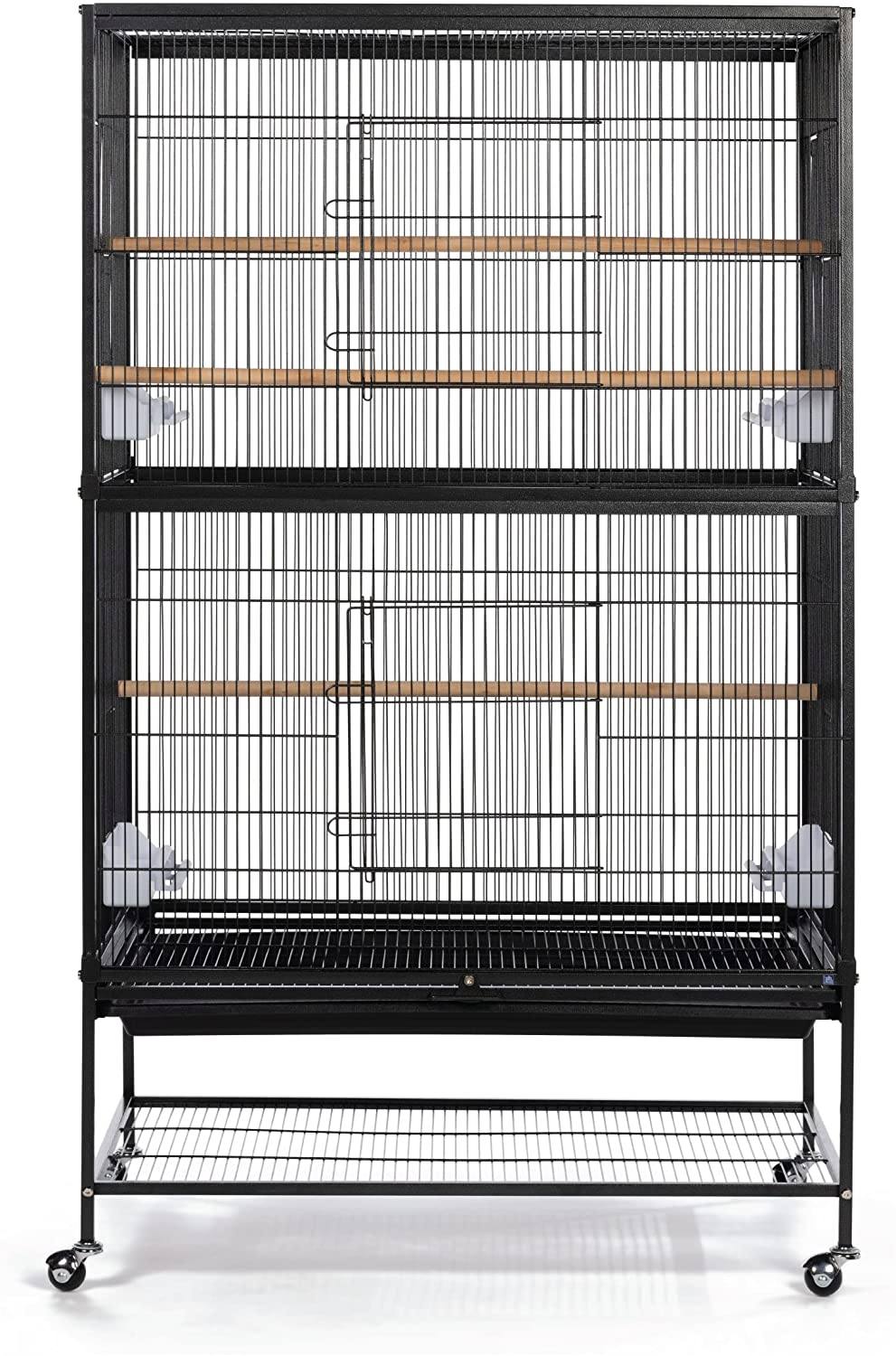 Prevue Hendryx Wrought Iron Flight Cage with Stand - Black - 31" x 20.5" x 53"  