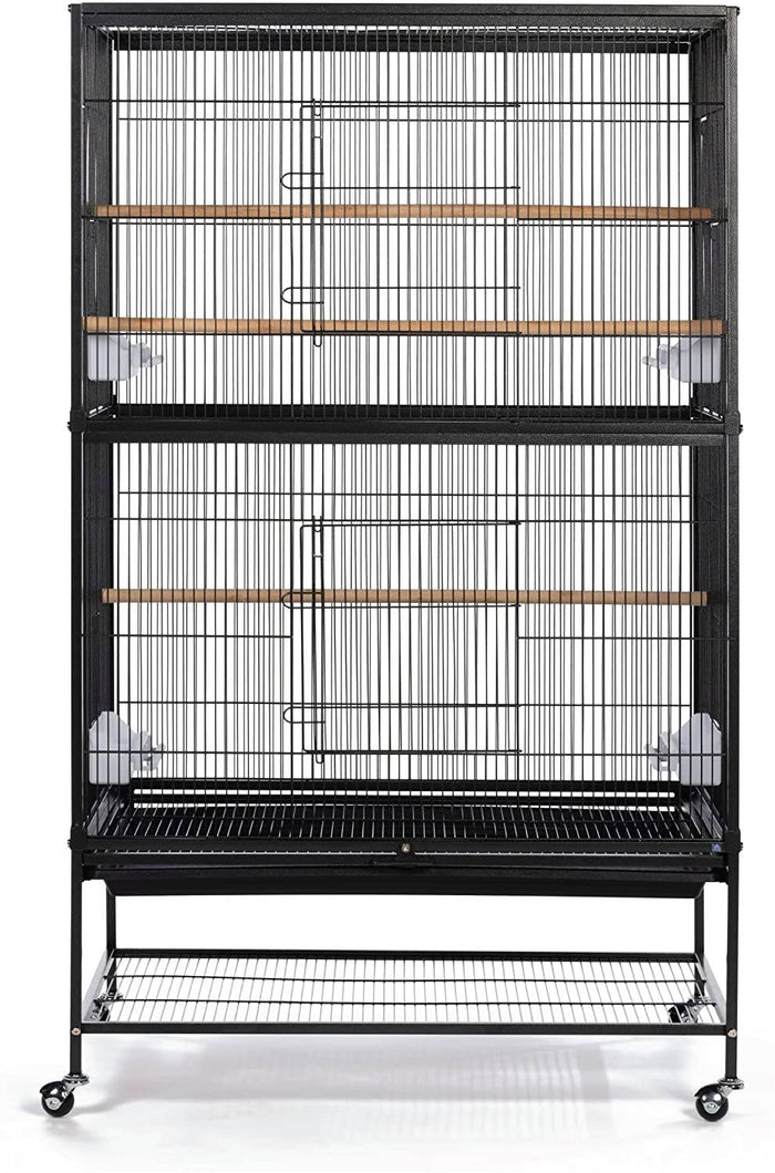 Prevue Hendryx Wrought Iron Flight Cage with Stand - Black - 31" x 20.5" x 53"