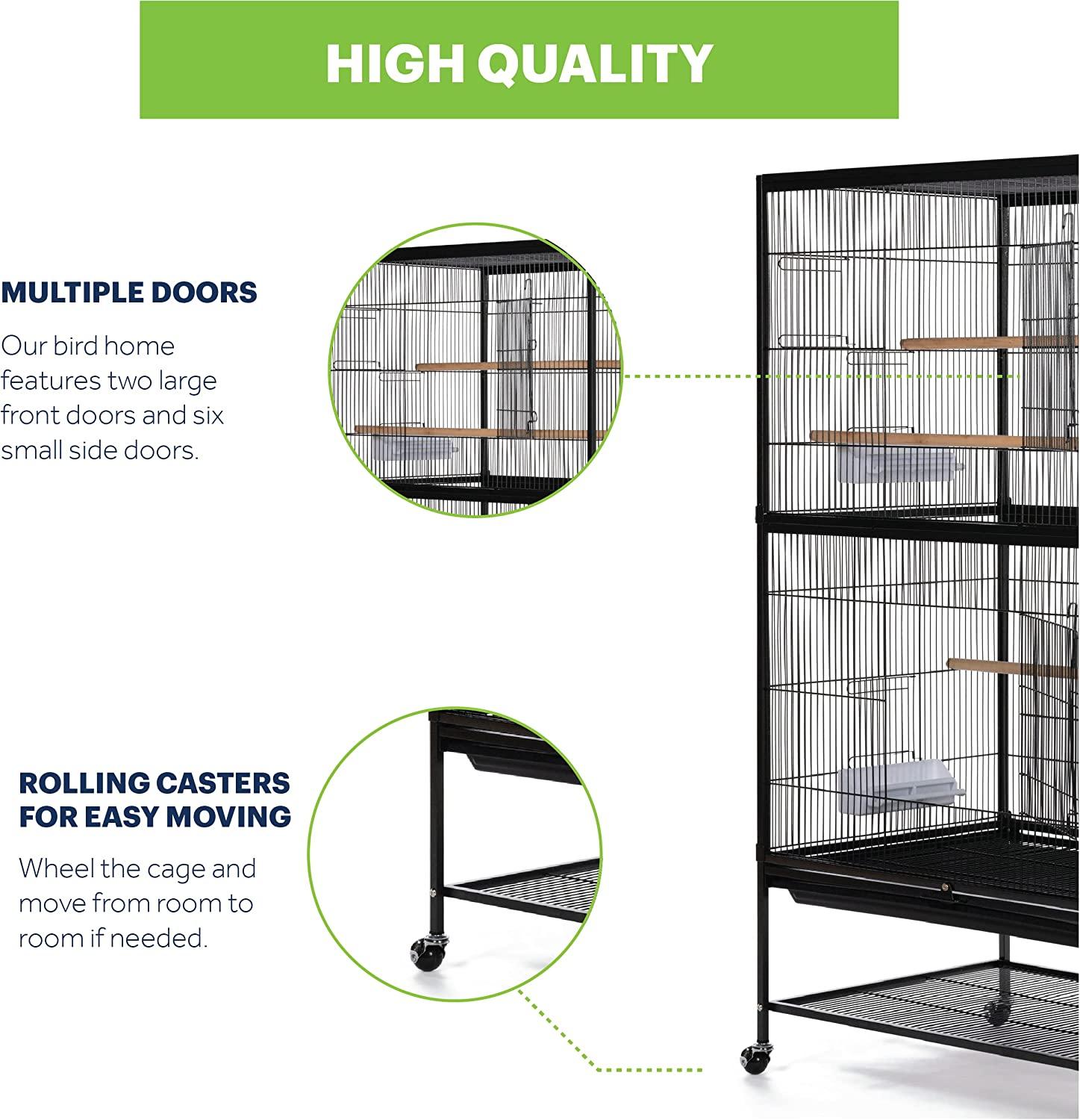 Prevue Hendryx Wrought Iron Flight Cage with Stand - Black - 31