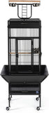 Prevue Hendryx Wrought Iron Select Bird Cage with Playtop - Black - 18" x 18" x 57"  