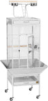 Prevue Hendryx Wrought Iron Select Bird Cage with Playtop - Pewter White - 18" x 18" x 57"  