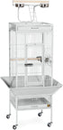 Prevue Hendryx Wrought Iron Select Bird Cage with Playtop - Pewter White - 18" x 18" x 57"  