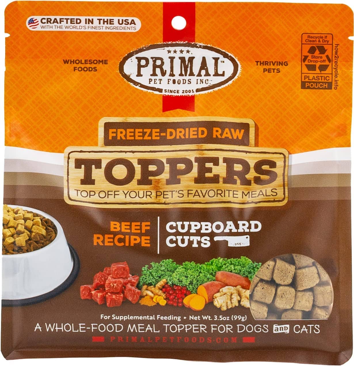 Primal Cupboard Beef Freeze-Dried Dog Treats - 3.5 Oz  