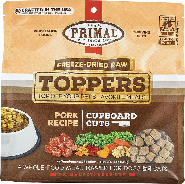 Primal Cupboard Pork Freeze-Dried Dog Treats - 18 Oz