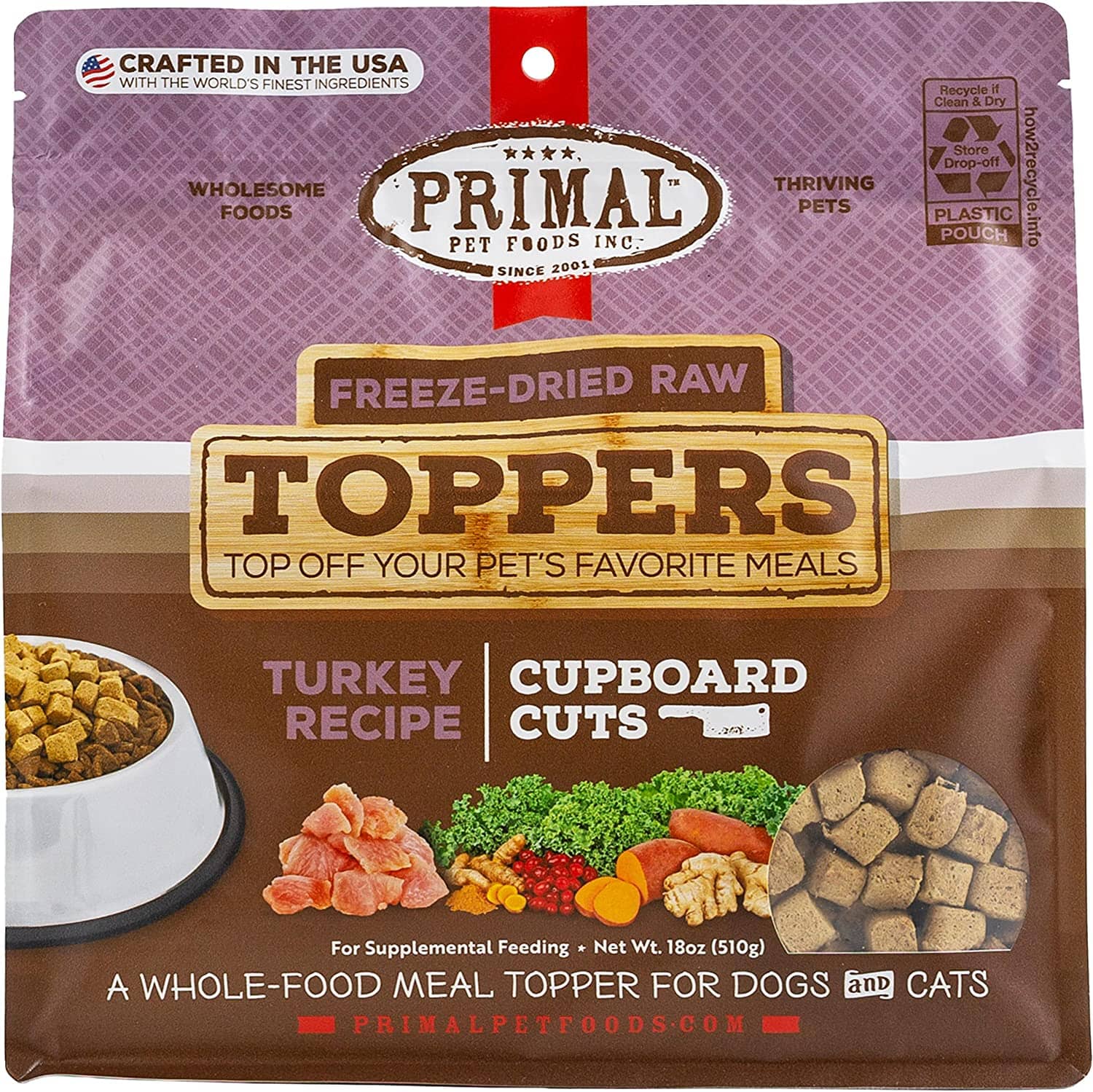 Primal Cupboard Turkey Freeze-Dried Dog Treats - 18 Oz  