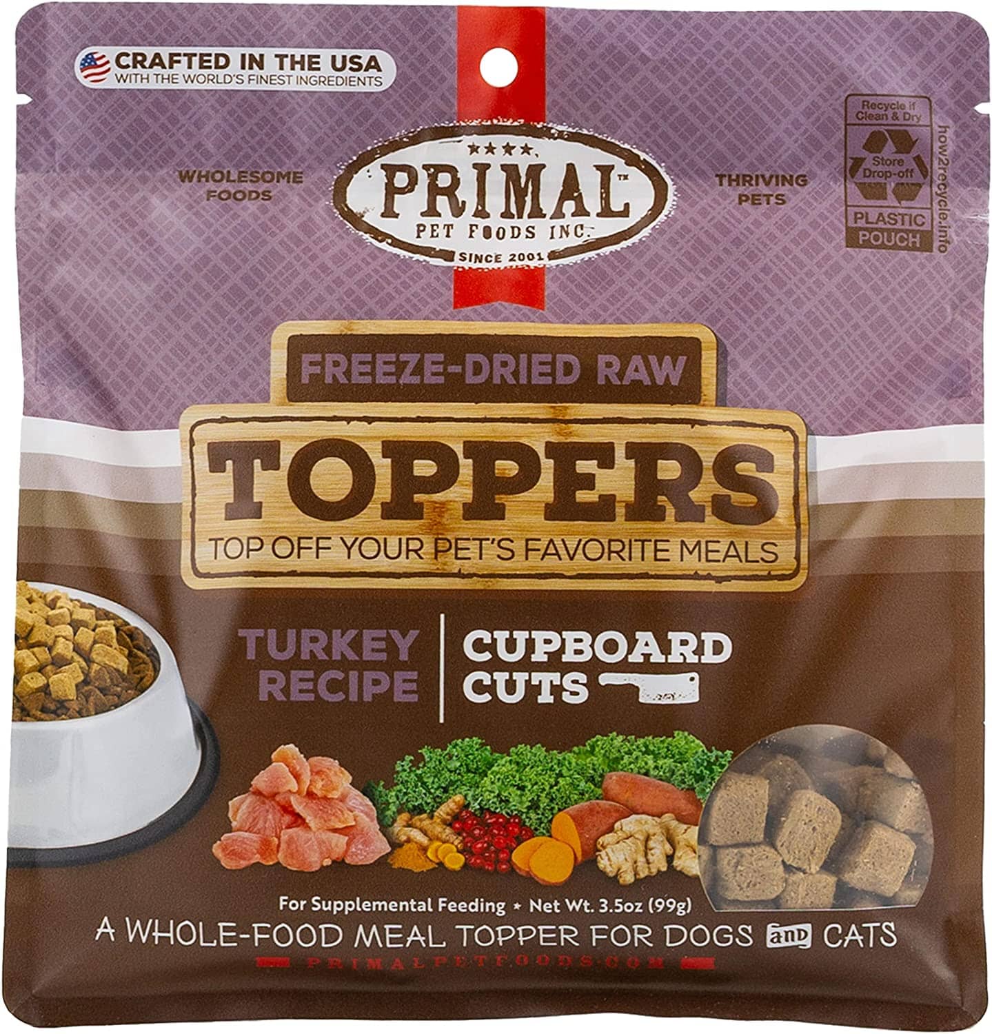 Primal Cupboard Turkey Freeze-Dried Dog Treats - 3.5 Oz  