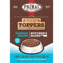 Primal Dog and Cat Frozen Butcher's Blend Topper Sardine - 2 lbs  