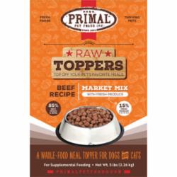 Primal Dog and Cat Frozen Market MIX Topper Beef - 5 lbs