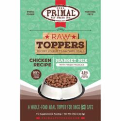 Primal Dog and Cat Frozen Market MIX Topper Chicken - 5 lbs