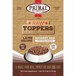 Primal Dog and Cat Frozen Market MIX Topper Lamb - 5 lbs