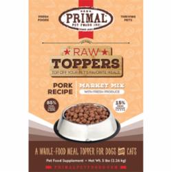 Primal Dog and Cat Frozen Market MIX Topper Pork - 5 lbs