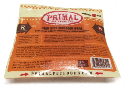 Primal Dog Frozen Bones Marrow Beef - Medium - 1 Count  