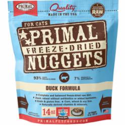 Primal Freeze-Dried Cat Food Nuggets Duck - 14 Oz