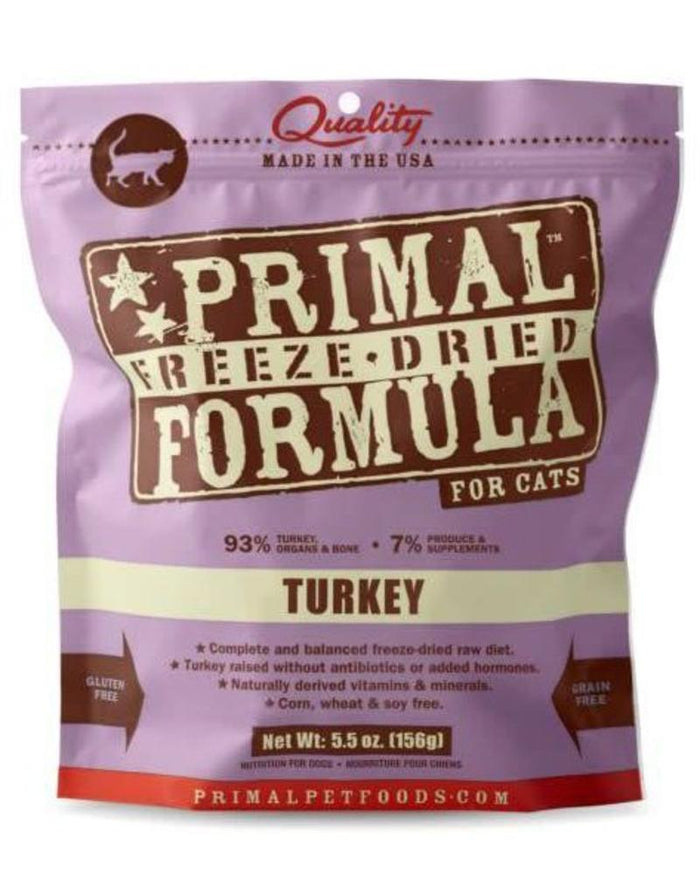 Primal Freeze-Dried Cat Food Nuggets Turkey - 14 Oz