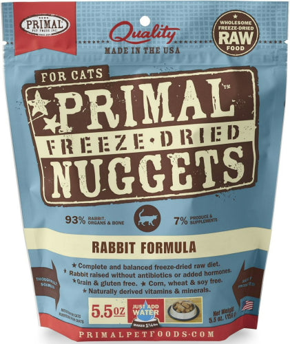 Primal Freeze-Dried Cat Food Rabbit - 5.5 Oz  