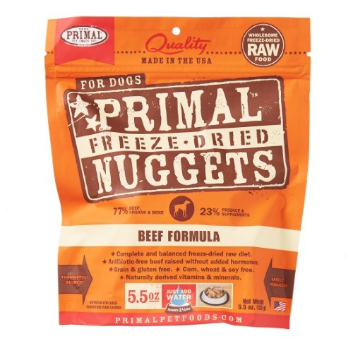 Primal Freeze-Dried Dog Food Nuggets Beef - 5.5 Oz
