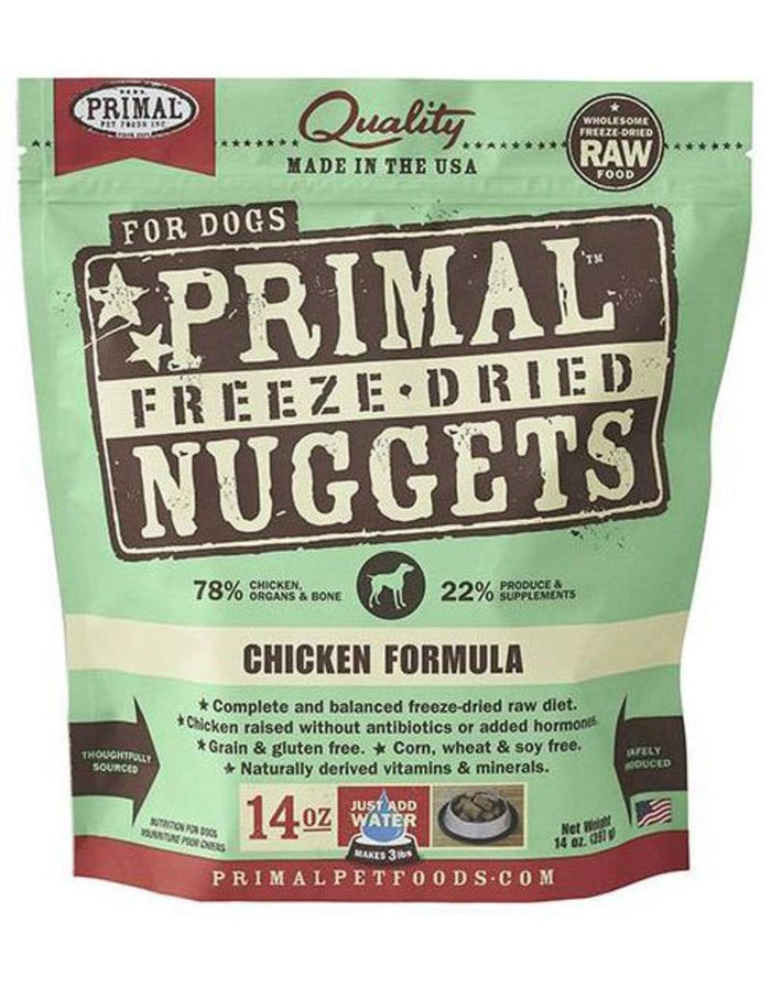 Primal Freeze-Dried Dog Food Nuggets Chicken - 14 Oz