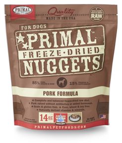 Primal Freeze-Dried Dog Food Nuggets Pork - 14 Oz