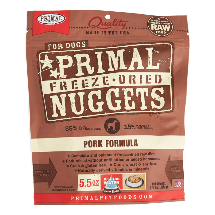 Primal Freeze-Dried Dog Food Nuggets Pork - 5.5 Oz