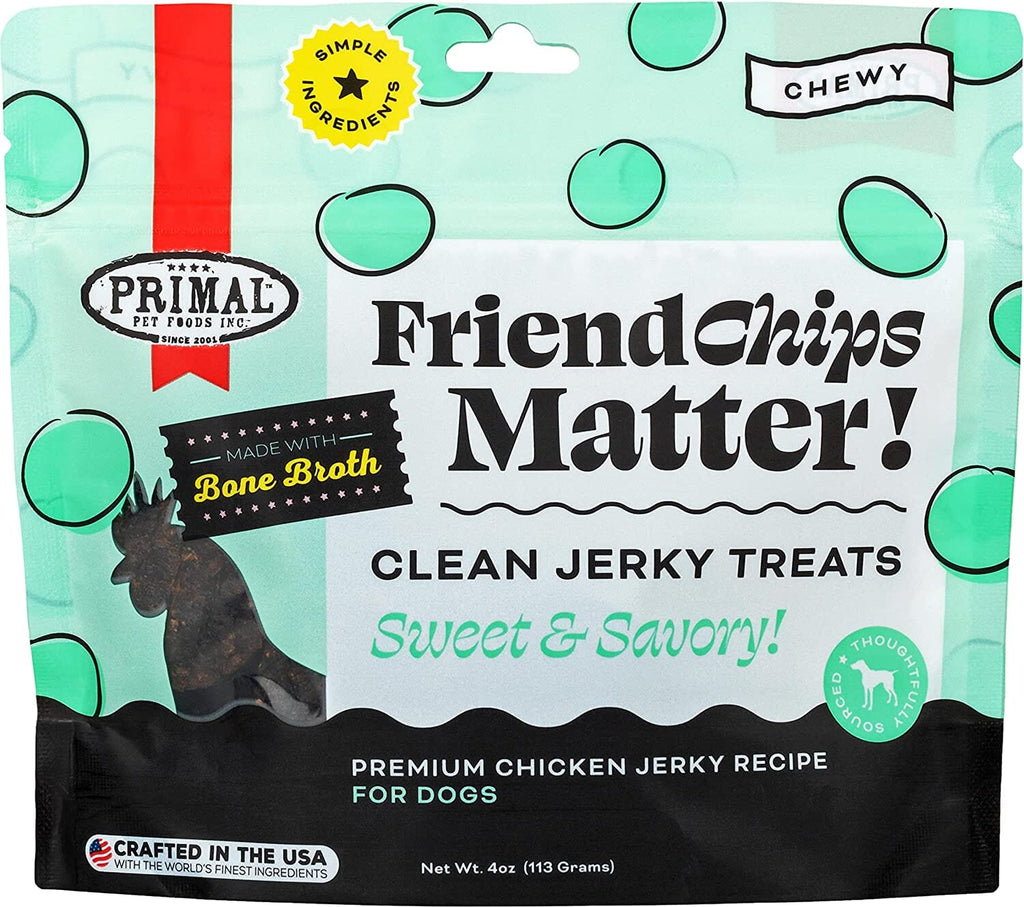 Primal FRIENDCHIPS MATTER Chicken Jerky Dog Treats - 4 Oz  