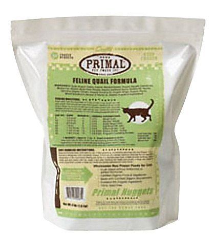 Primal Frozen Cat Food Nuggets Quail - 3 lbs  