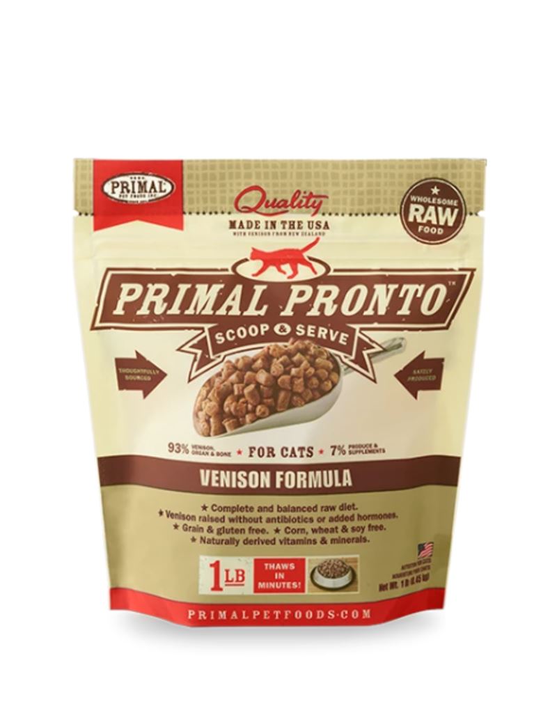 Primal Frozen Cat Food PRONTO Venison -16  