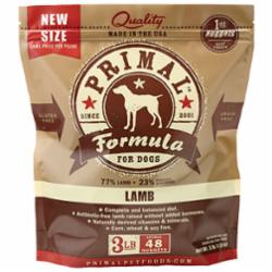 Primal Frozen Dog Food Nuggets Lamb - 3 lbs