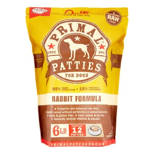 Primal Frozen Dog Food PARabbit - 6 lbs  