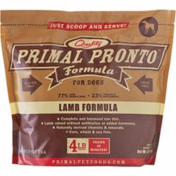 Primal Frozen Dog Food PRONTO Lamb - 4 lbs  