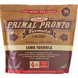 Primal Frozen Dog Food PRONTO Lamb - 4 lbs