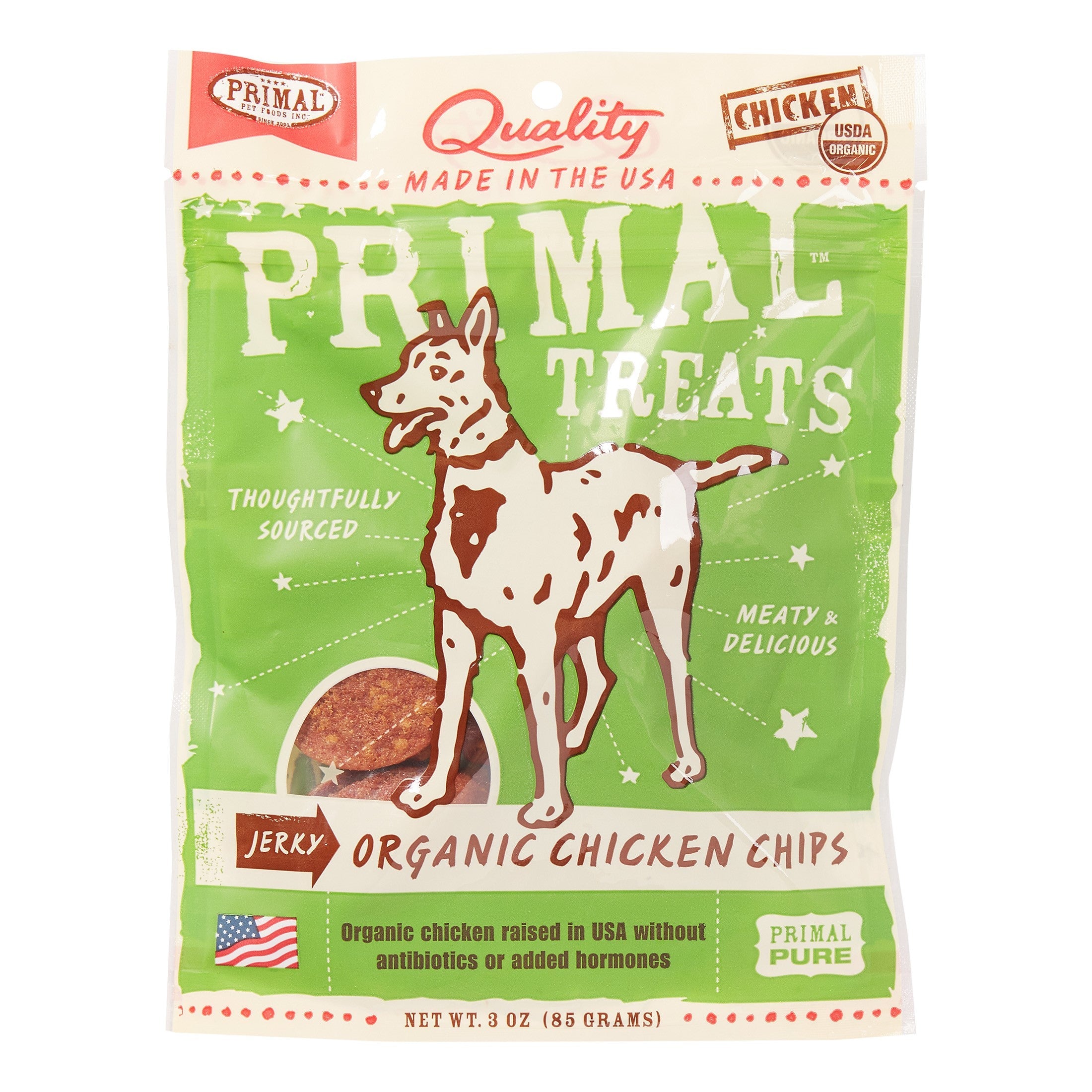 Primal Treat Chips Chicken Jerky Dog Treats - 3 Oz  