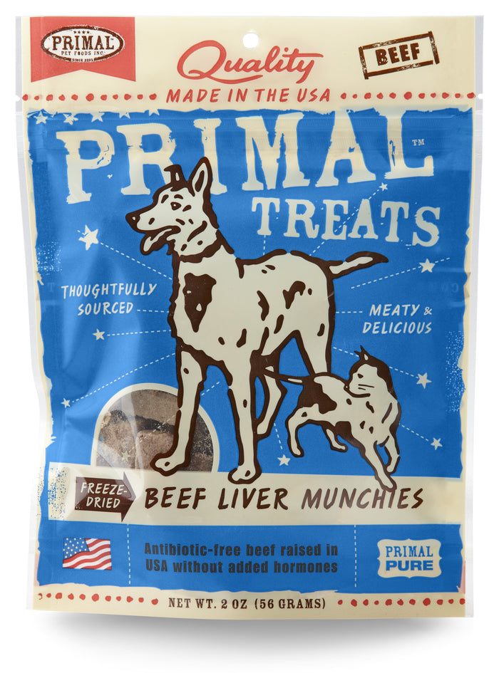 Primal Treat Munchies Liver Beef Freeze-Dried Dog Treats - 2 Oz