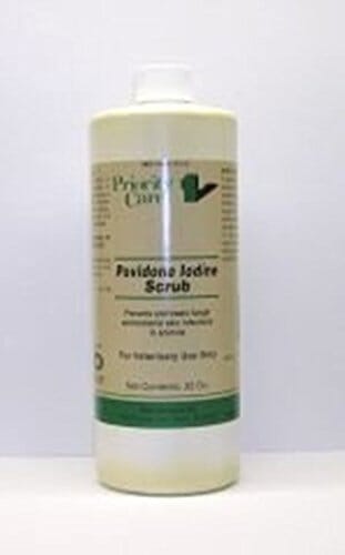 Priority Care Priority Care Providone Iodine Scrub Veterinary Supplies Clean Sanitize & Misc - 32 Oz  