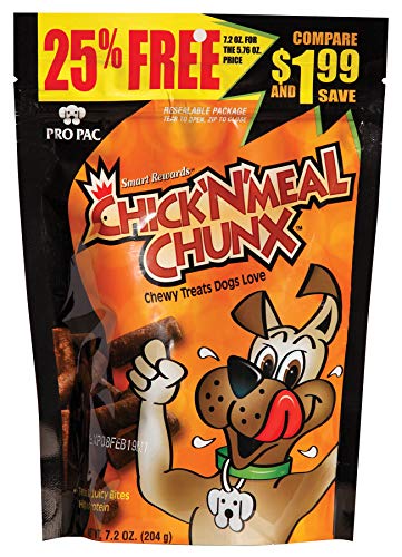 Pro Pac Chicken N' Chunks Chewy Dog Treats - 7.2 Oz - Case of 10