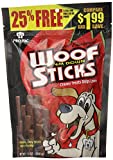 Pro Pac WOOF EM DOWN Sticks Chewy Dog Treats - 7.2 Oz - Case of 10  