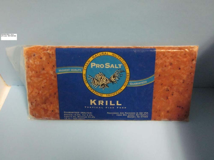 Pro Salt Krill Frozen Fish Food - 16 Oz