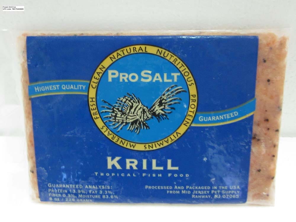 Pro Salt Krill Frozen Fish Food - 8 Oz  