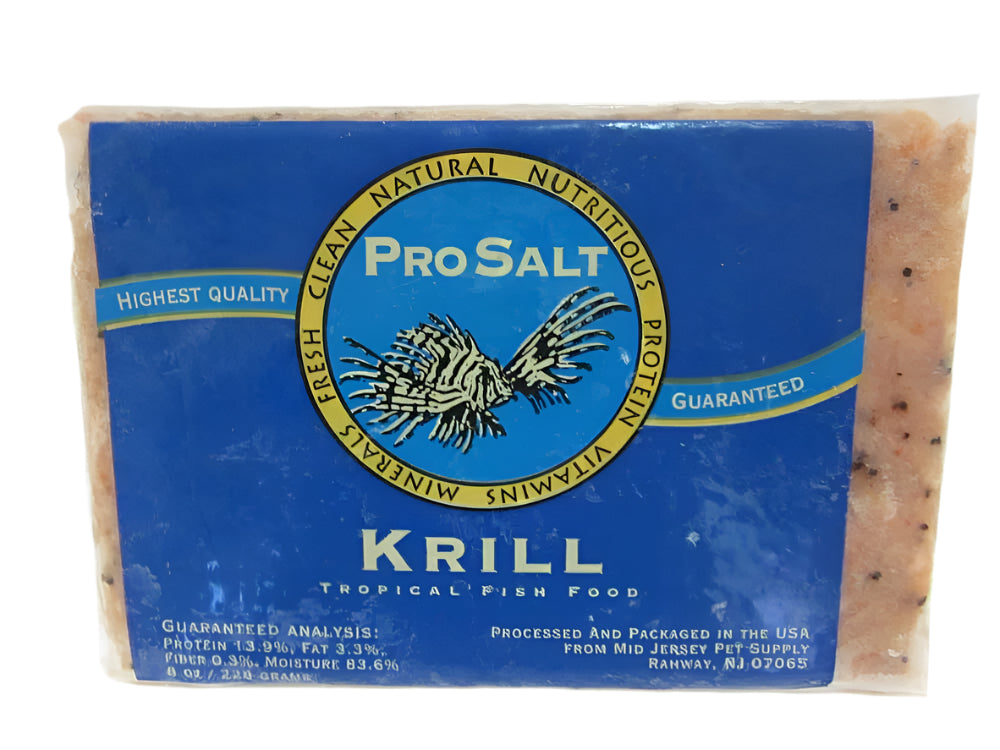 Pro Salt Krill Frozen Fish Food - 8 Oz  