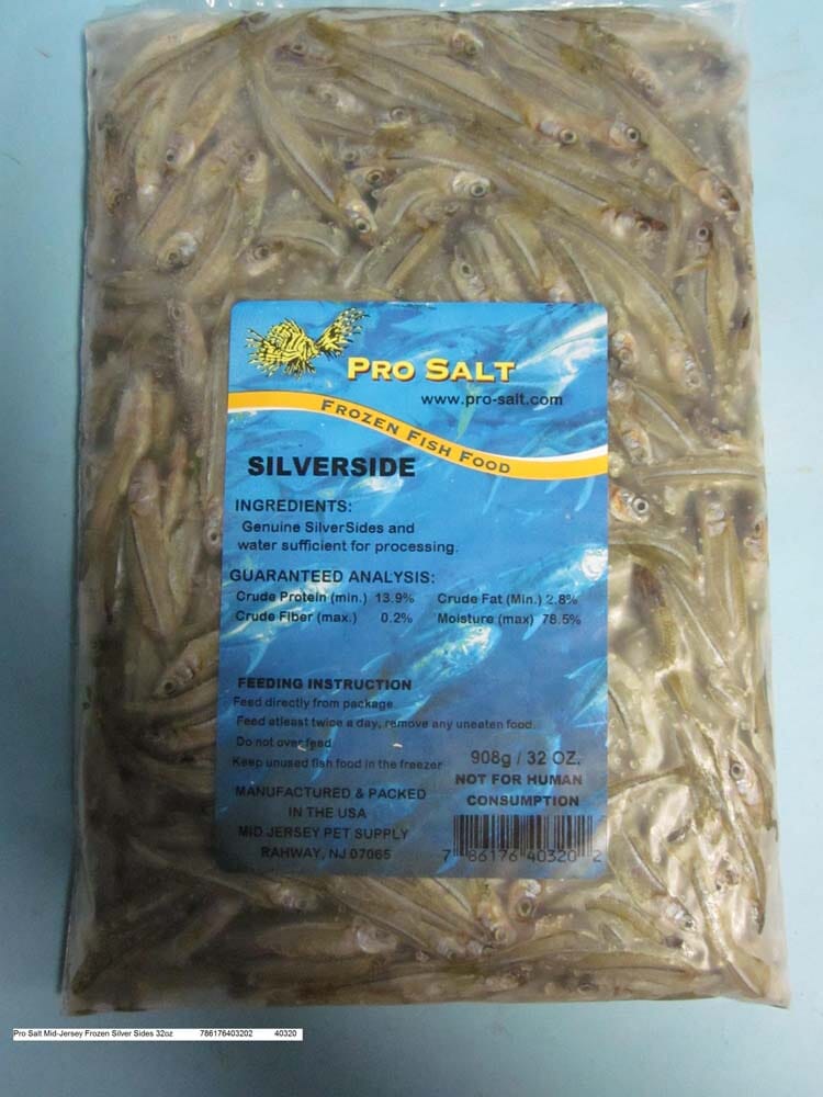 Pro Salt Silversides Frozen Fish Food - 32 Oz  