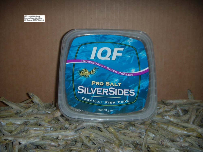 Pro Salt Silversides IQF-Individually Quick Frozen Fish Food - 10 Oz