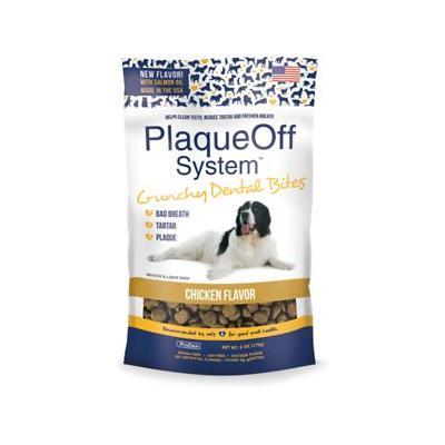 Proden Plaqueoff Crunchy Dental Bites Large Dog Chicken Dog Dental Chews - 6 oz Bag  