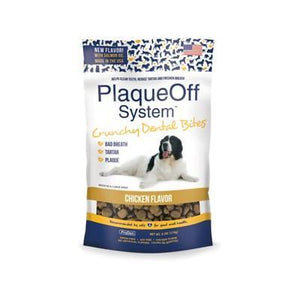 Proden Plaqueoff Crunchy Dental Bites Large Dog Chicken Dog Dental Chews - 6 oz Bag