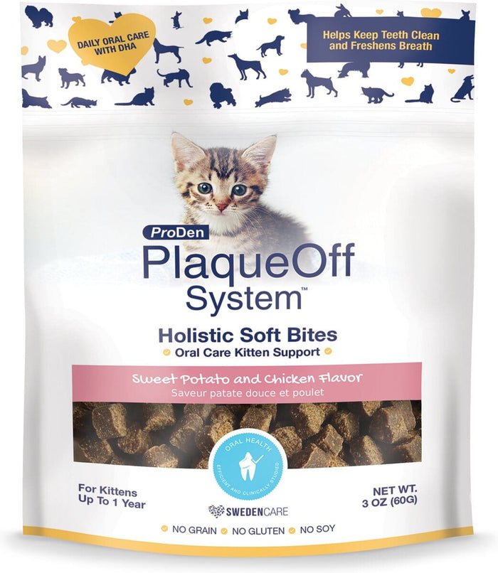 Proden Plaqueoff Oral Care with Gut and Immune Support Dental Cat Chews - 3 Oz