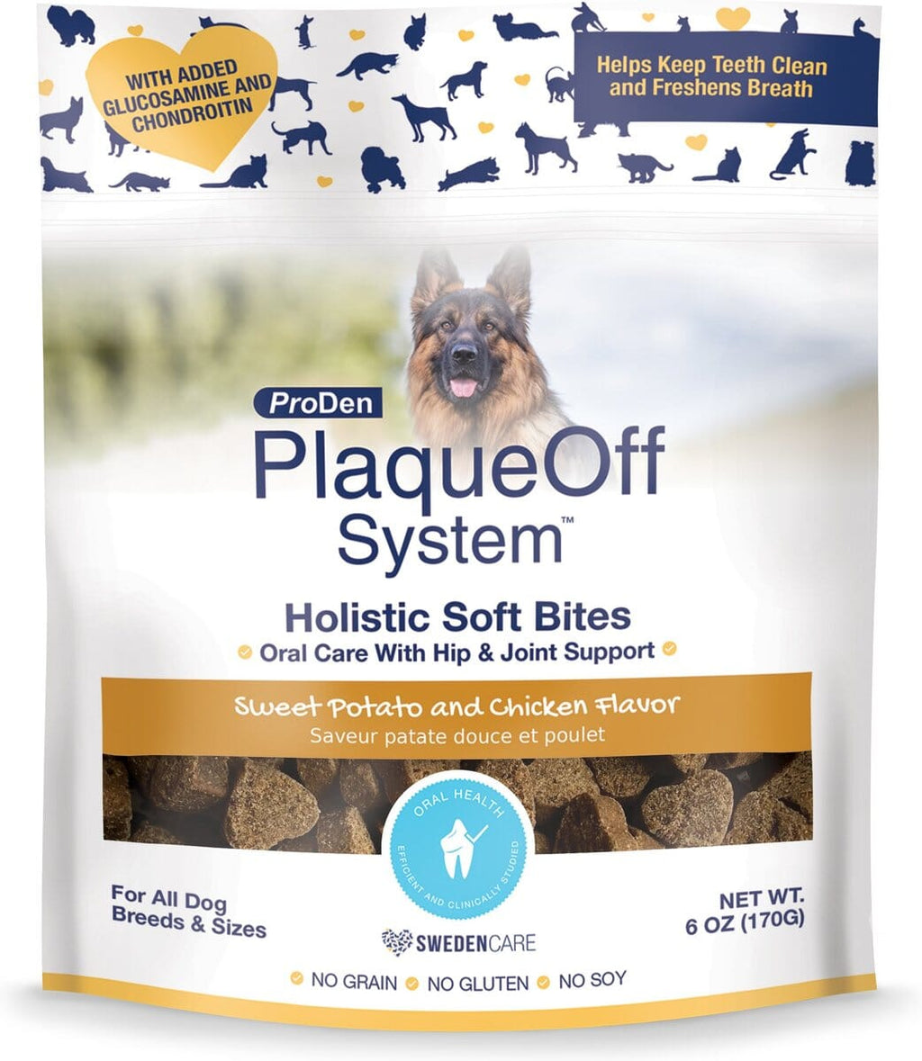 Proden Plaqueoff Oral Care with Hip and Joint Support Dental Dog Chews - 6 Oz  