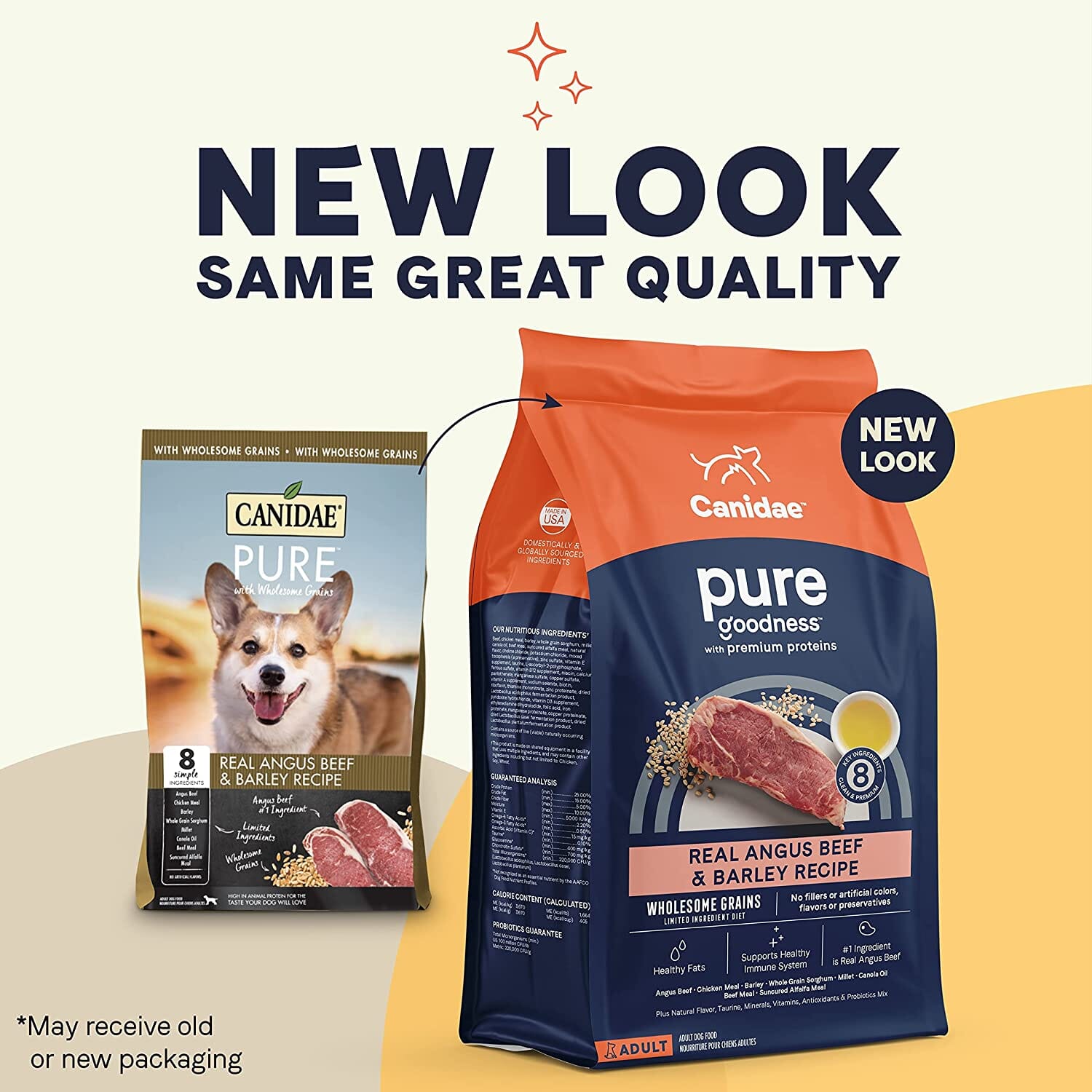 Pure Dog Food with Wholesome Grains Dry Dog Food - Beef and Barley - 4 Lbs  