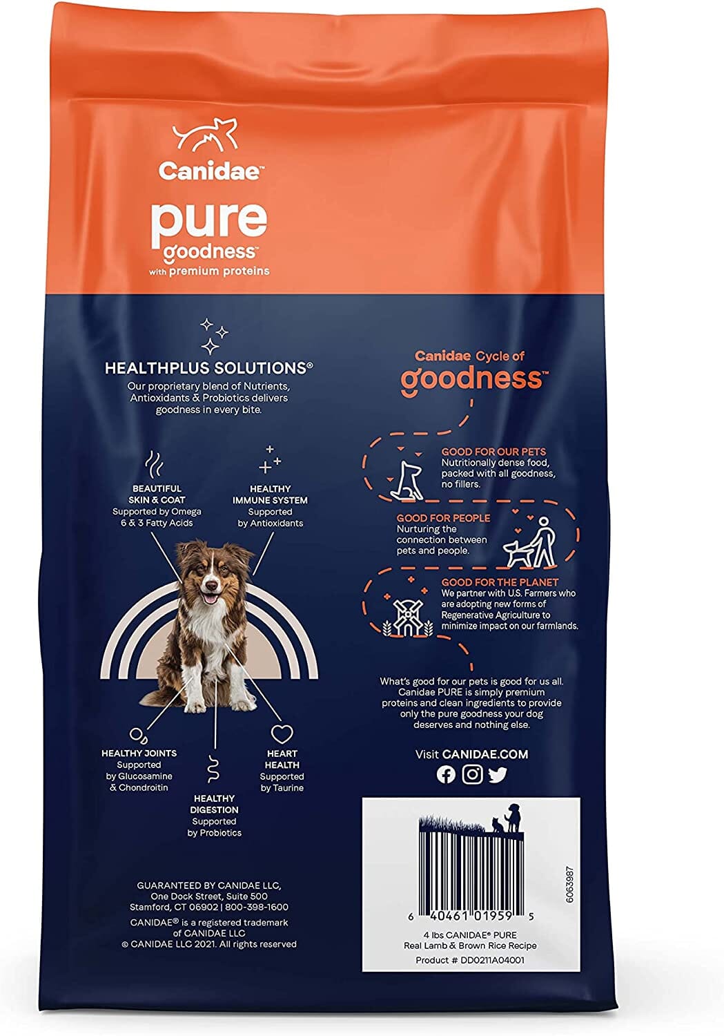 Pure Dog Food with Wholesome Grains Dry Dog Food - Lamb and Brown Rice - 24 Lbs  