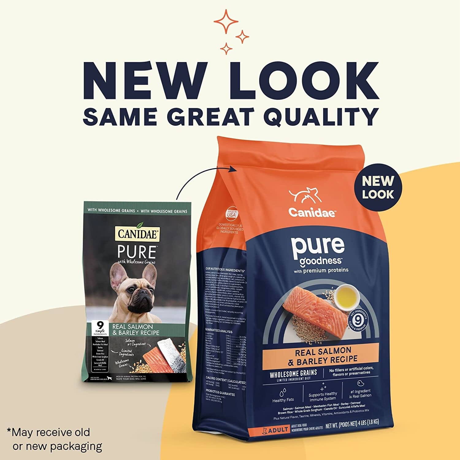 Pure Dog Food with Wholesome Grains Dry Dog Food - Salmon and Barley - 4 Lbs  