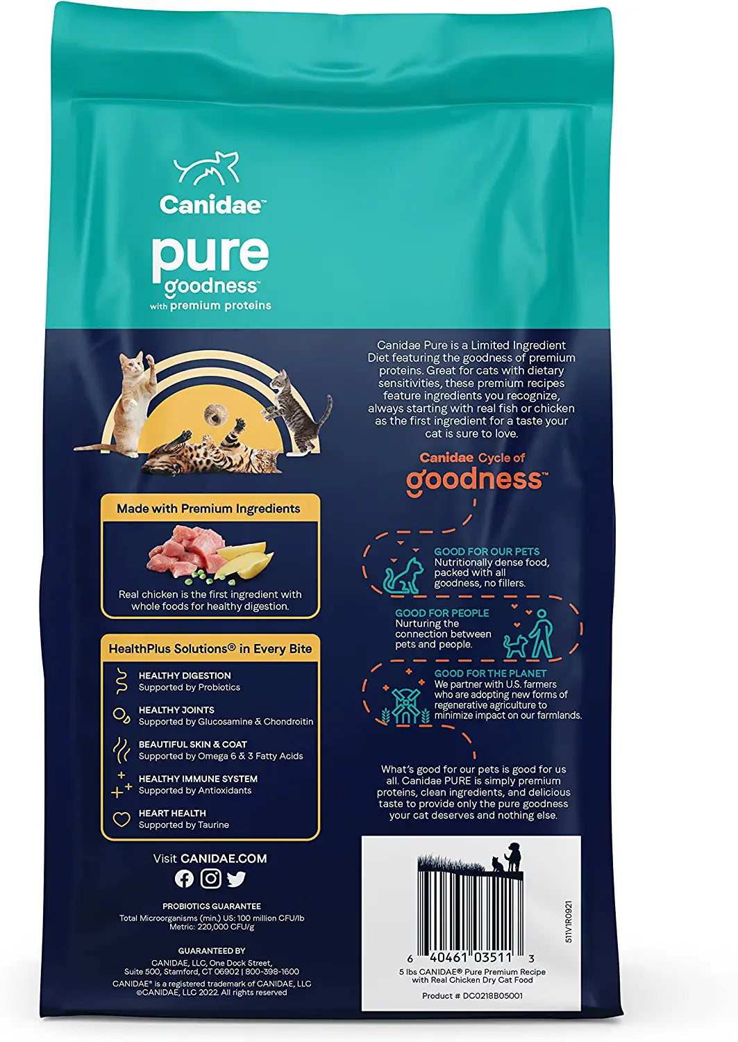 Pure Elements Grain-Free Dry Cat Food - Fresh Chicken - 5 Lbs  