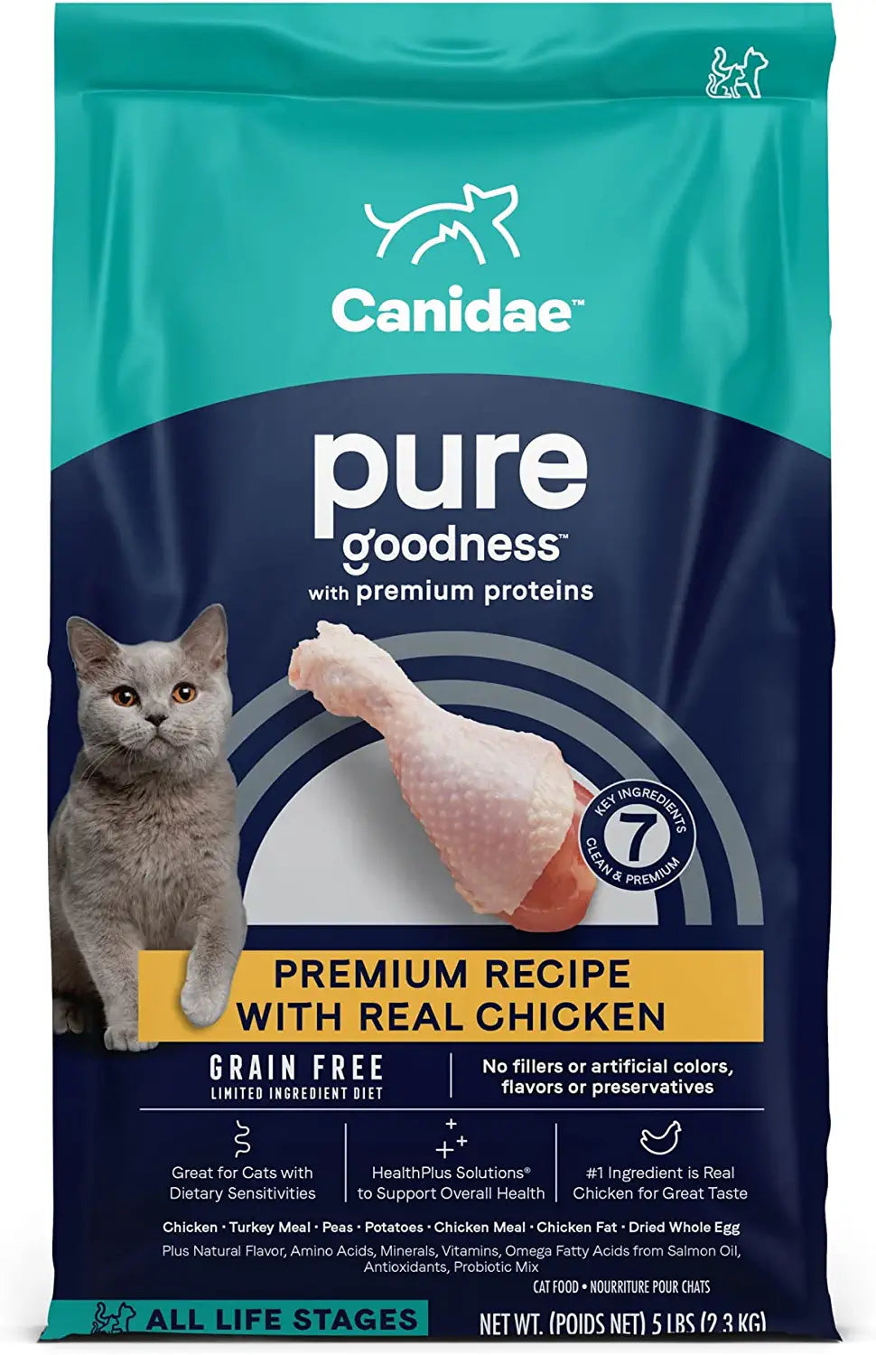 Pure Elements Grain-Free Dry Cat Food - Fresh Chicken - 5 Lbs  